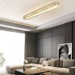 NIVOR 100cm 48W Dimmable Rectangle Crystal LED Ceiling Light Adjustment in Cool White - thumbnail 3