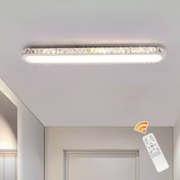 NIVOR 100cm 48W Dimmable Rectangle Crystal LED Ceiling Light Adjustment in Cool White - thumbnail 1