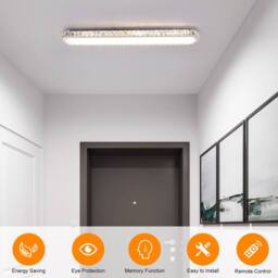 NIVOR 100cm 48W Dimmable Rectangle Crystal LED Ceiling Light Adjustment in Cool White - thumbnail 7