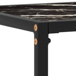 Berkfield Home Console Table Black 80x35x75 cm Tempered Glass - Size: 80 x 35 x 75 cm - thumbnail 5