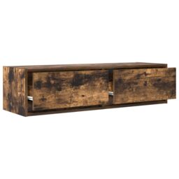 Berkfield Home TV Cabinet Smoked Oak 100x31x25, 5 cm Engineered Wood in Brown - thumbnail 5