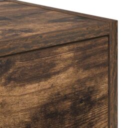 Berkfield Home TV Cabinet Smoked Oak 100x31x25, 5 cm Engineered Wood in Brown - thumbnail 9