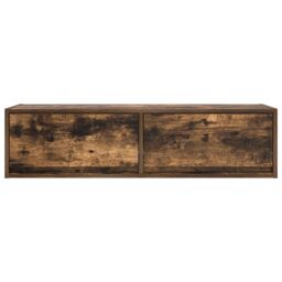 Berkfield Home TV Cabinet Smoked Oak 100x31x25, 5 cm Engineered Wood in Brown - thumbnail 7