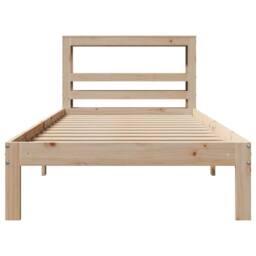 Berkfield Home Bed Frame with Headboard without Mattress 90x200 cm in Natural - thumbnail 4