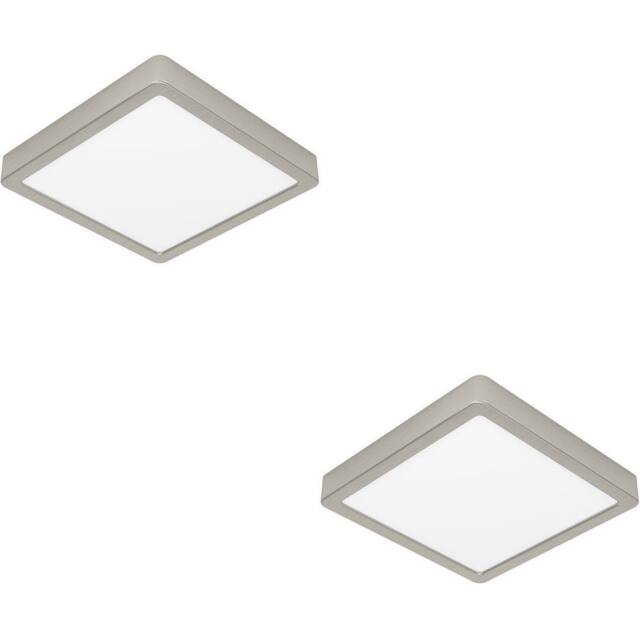 Loops 2 PACK Sleek Modern Satin Nickel Square Ceiling Light Indoor Spaces in Metallics - image 1
