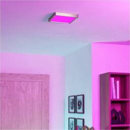 Loops 2 PACK Sleek Modern Satin Nickel Square Ceiling Light Indoor Spaces in Metallics - thumbnail 7