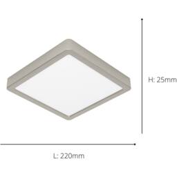 Loops 2 PACK Sleek Modern Satin Nickel Square Ceiling Light Indoor Spaces in Metallics - thumbnail 4