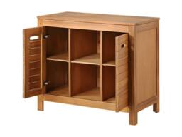 Vente-unique Acacia Wood Vanity Unit - 90 Cm - PULUKAN in Walnut - thumbnail 5