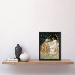 Artery8 Frederick Stuart Church Lady & the Tiger Framed Wall Art Print - Size: A4 - thumbnail 4