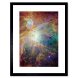 Artery8 Wall Art Print Hubble Space Astronomy Orion Nebula Spitzer Observatory Colourful Cosmic Masterpiece Dust Infant Stars Ultraviolet Light - thumbnail 1