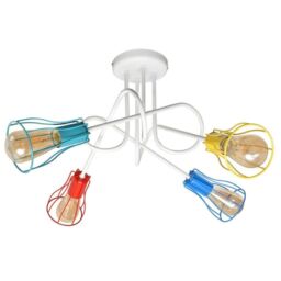 Netlighting Oxford Multi Arm Semi Flush Ceiling Light MultiColoured 64cm