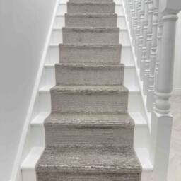 runrug Stair Runner Carpet - Soft & Comfortable, 0.35 Inch - 'Quin' in Mid Grey - Size: 66 cm x 660 cm - thumbnail 4