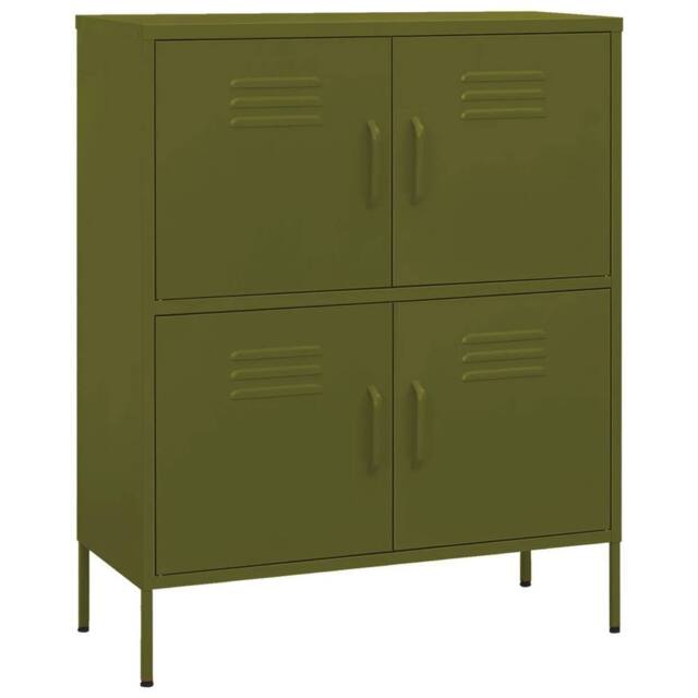 Berkfield Home Storage Cabinet Olive Green 80x35x101.5 cm Steel - image 1