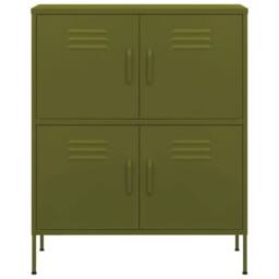 Berkfield Home Storage Cabinet Olive Green 80x35x101.5 cm Steel - thumbnail 3
