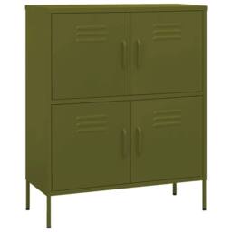 Berkfield Home Storage Cabinet Olive Green 80x35x101.5 cm Steel