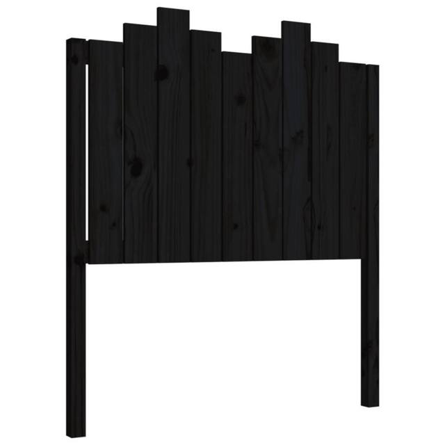 Berkfield Home Bed Headboard Black 96x4x110 cm Solid Wood Pine - Size: 96 x 4 x 110 cm - image 1