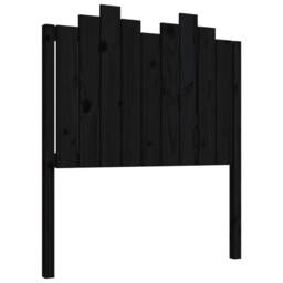 Berkfield Home Bed Headboard Black 96x4x110 cm Solid Wood Pine - Size: 96 x 4 x 110 cm - thumbnail 1