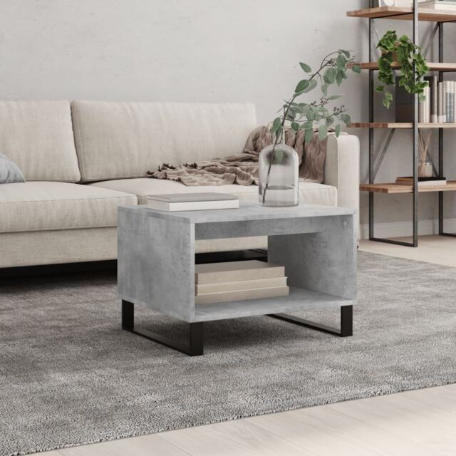 Berkfield Home Coffee Table Concrete Grey 60x50x40 cm Engineered Wood - Size: 60 x 50 x 40 cm - image 1