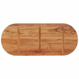 Berkfield Home Table Top 100x40x3.8 cm Oval Solid Wood Acacia in Brown - thumbnail 5