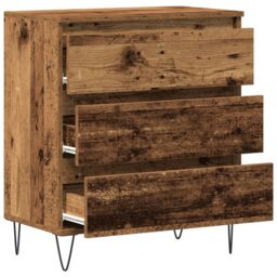Berkfield Home Sideboard with Drawers Old Wood 60x35x70 cm Engineered Wood in Brown - Size: 60 x 35 x 70 cm - thumbnail 5