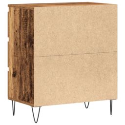 Berkfield Home Sideboard with Drawers Old Wood 60x35x70 cm Engineered Wood in Brown - Size: 60 x 35 x 70 cm - thumbnail 8