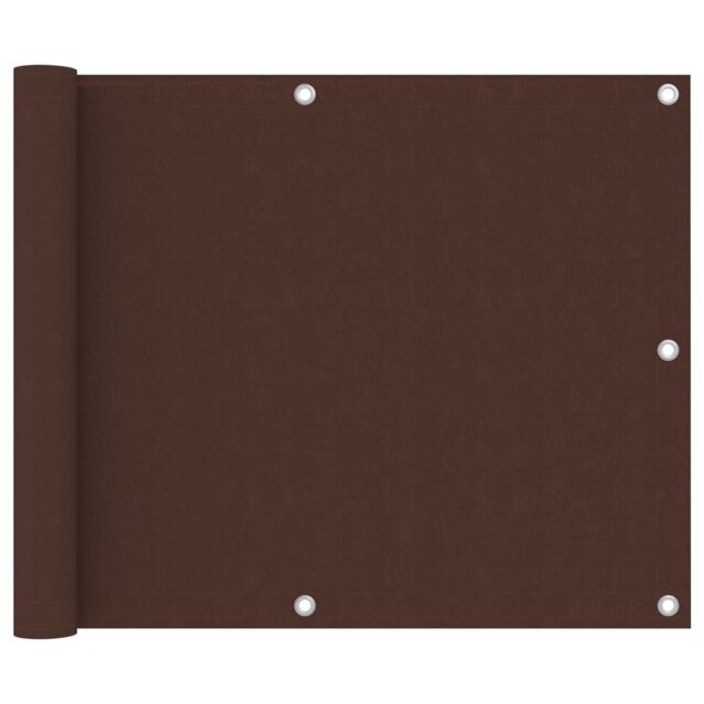 Berkfield Home Balcony Screen Brown 75x600 cm Oxford Fabric - image 1