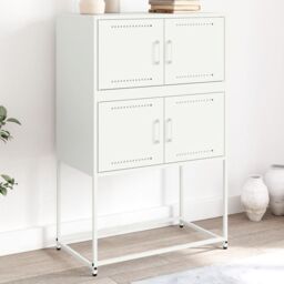 Berkfield Home Sideboard White 68.5x38.5x107 cm Steel