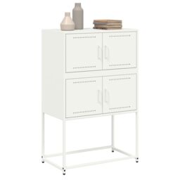 Berkfield Home Sideboard White 68.5x38.5x107 cm Steel - thumbnail 4
