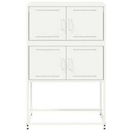 Berkfield Home Sideboard White 68.5x38.5x107 cm Steel - thumbnail 6