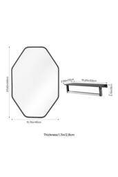 Living and Home Aluminium Alloy Framed HD Float Glass Bathroom Mirror in Black - thumbnail 6