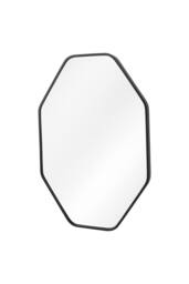 Living and Home Aluminium Alloy Framed HD Float Glass Bathroom Mirror in Black - thumbnail 2