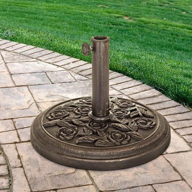 Marco Paul Bronze Rose Design 9kg Parasol Base 40cm - image 1