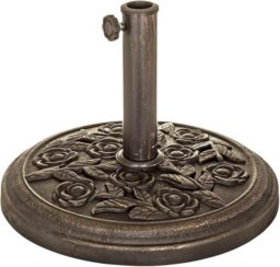 Marco Paul Bronze Rose Design 9kg Parasol Base 40cm - thumbnail 2