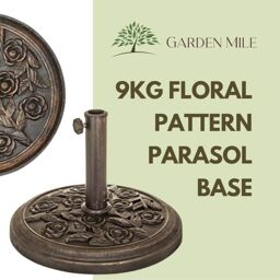Marco Paul Bronze Rose Design 9kg Parasol Base 40cm - thumbnail 4