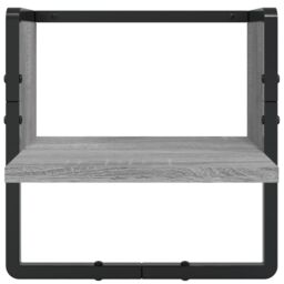 Berkfield Home 4 Piece Wall Shelf Set with Bars Grey Sonoma Engineered Wood - thumbnail 5