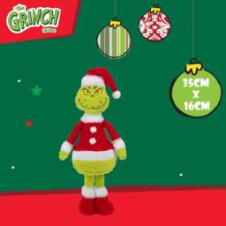 VFM e-Store Grinch Standing Christmas Decoration Festive 35cm x 16cm Green X 1 - Size: 35 cm x 16 cm - thumbnail 2