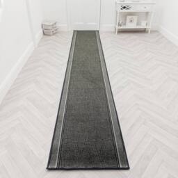 runrug Hallway Carpet Runner Rug - Soft & Comfy, Non-Slip, 8mm - 'Gala' in Dark Grey - Size: 100 cm x 330 cm - thumbnail 7