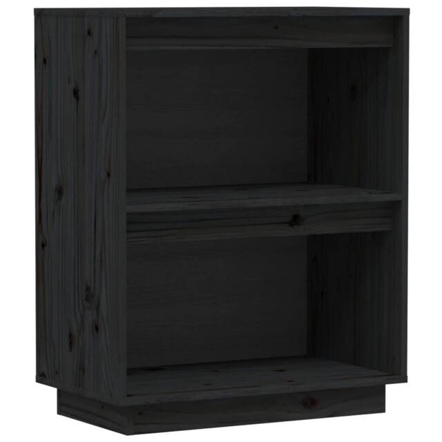 Berkfield Home Console Cabinet Black 60x34x75 cm Solid Wood Pine - Size: 60 x 34 x 75 cm - image 1