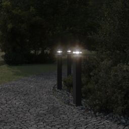 Berkfield Home Outdoor Floor Lamp with Outlet Black 80 cm Aluminium - thumbnail 3