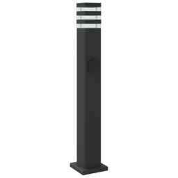 Berkfield Home Outdoor Floor Lamp with Outlet Black 80 cm Aluminium - thumbnail 6