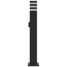 Berkfield Home Outdoor Floor Lamp with Outlet Black 80 cm Aluminium - thumbnail 5