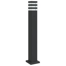 Berkfield Home Outdoor Floor Lamp with Outlet Black 80 cm Aluminium - thumbnail 2