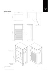 Orsina Shutter White Wood Floor Cabinet - thumbnail 3