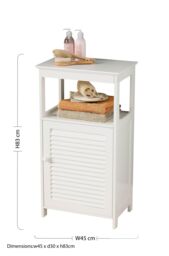Orsina Shutter White Wood Floor Cabinet - thumbnail 4