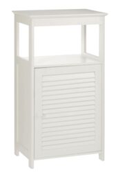 Orsina Shutter White Wood Floor Cabinet - thumbnail 2