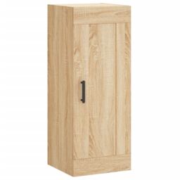 Berkfield Home Wall Mounted Cabinet Sonoma Oak 34.5x34x90 cm Engineered Wood in Brown - thumbnail 2