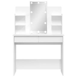 Berkfield Home Beautiful Dressing Table with LED Lights White 96x40x142 cm - Size: 96 x 40 x 142 cm