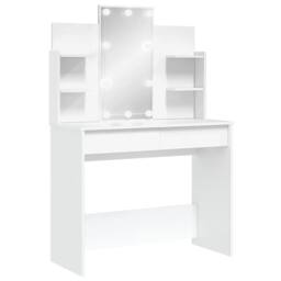 Berkfield Home Beautiful Dressing Table with LED Lights White 96x40x142 cm - Size: 96 x 40 x 142 cm - thumbnail 3