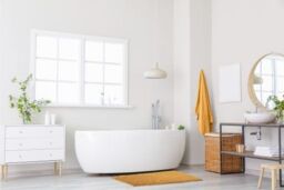 New Edge Blinds Marlow Collection Soft Touch Non-Slip Bathroom Rug in Yellow - Size: 45 cm width x 75 cm drop - thumbnail 4