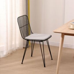 Nordlys Set of 2 Industrial Metal Dining Room Chairs in Grey - thumbnail 9